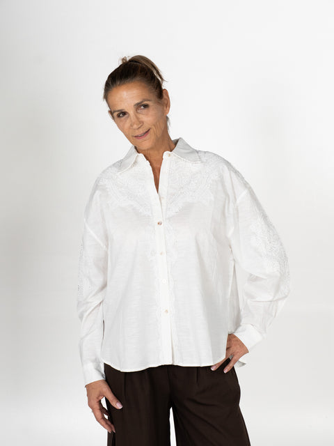 Bluse Fleur – Weiß