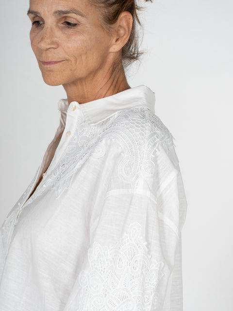 Bluse Fleur – Weiß